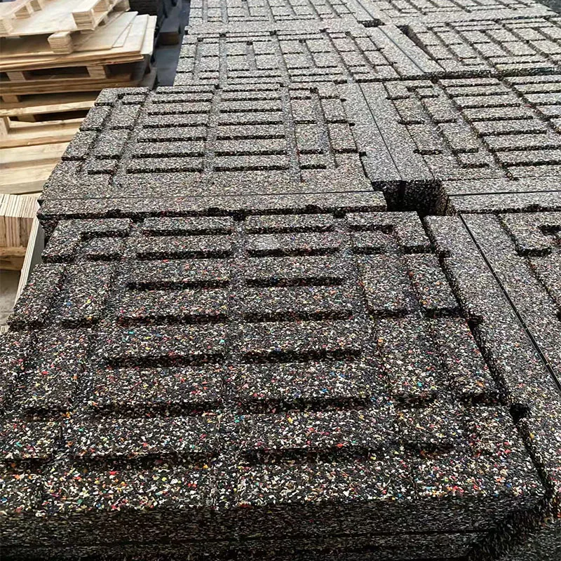Gym Flooring EPDM Grey Spots Heavy Duty Gym Flooring For Sale 1 M X 1 M X 15MM