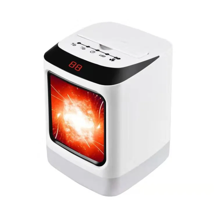1000W Portable Heat Powered Heating Fan Mini Warmer 2 in 1 Air Cooler And Room Hot Electric Timing Heater with Color Night Light
