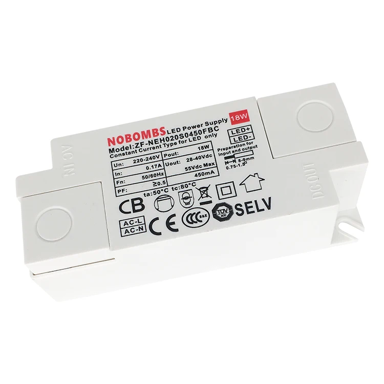 Drive Power Manufacturer Low PF certification isolation 18w Dalys Mini Driver 40v 65v300mA LED driver power supply