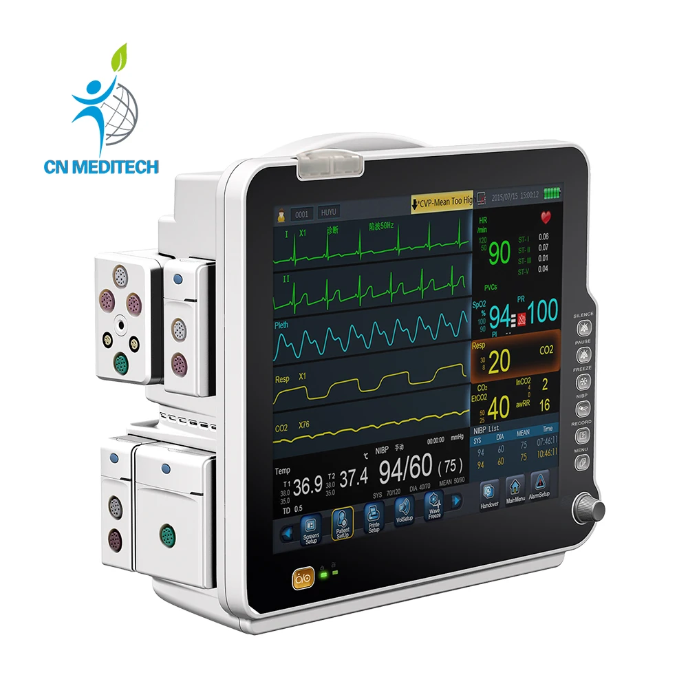 Hospital ICU Multiparameter ECG SPO2 Modular Patient Monitor