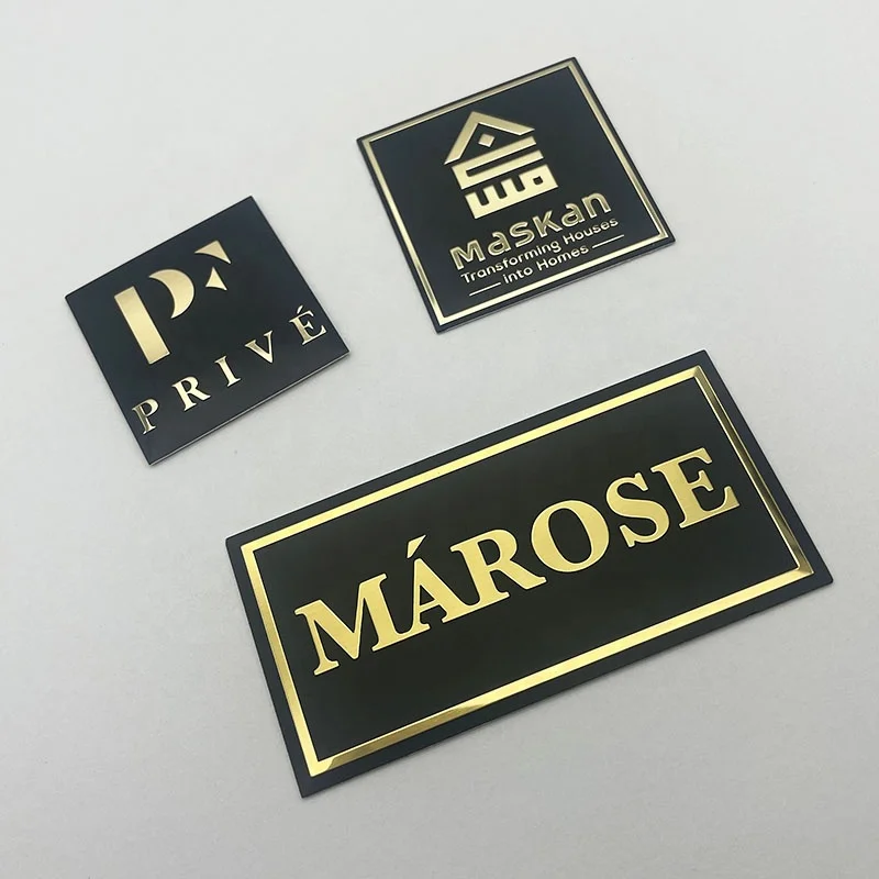 Wholesale Custom Fashion Cosmetic Skincare Printing Metal Labels Permanent Adhesive Logo Stickers for packaging label