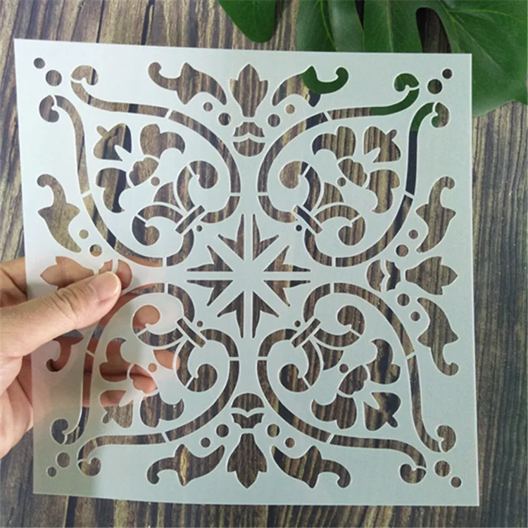 Reusable Stencil Laser Cut Painting Template Floor Wall Tile Fabric Furniture Flower Drawing Stencils Tile Painting Stencils