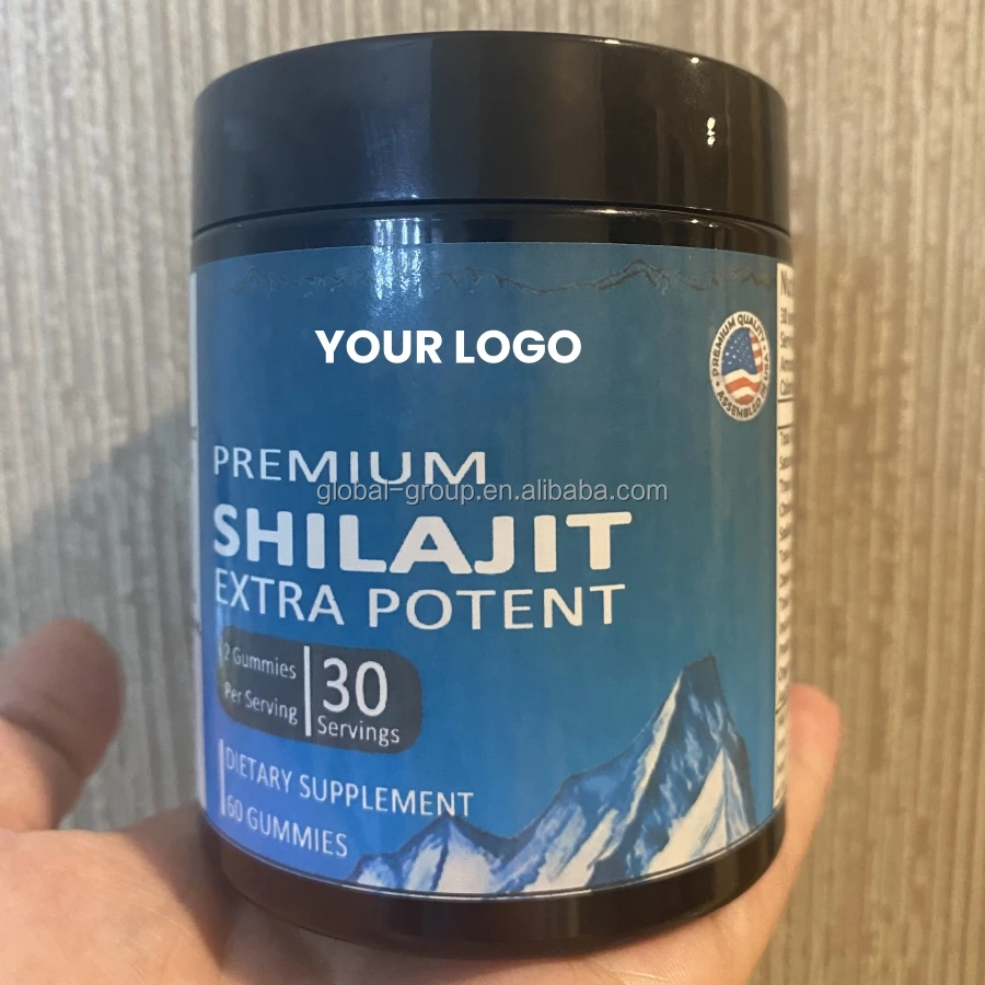Private Label Health Herbal Shilajit Extract Gummies Fulvic Acid Pure Himalayan Shilajit Gummy
