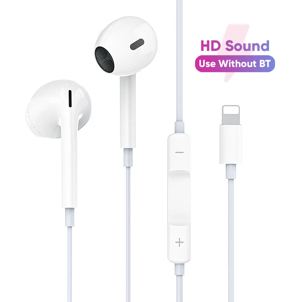 VIDVIE Top Quality Original C100 Chip Lighting Connector Wired Earphone Handsfree Without Bluetooh For iPhone
