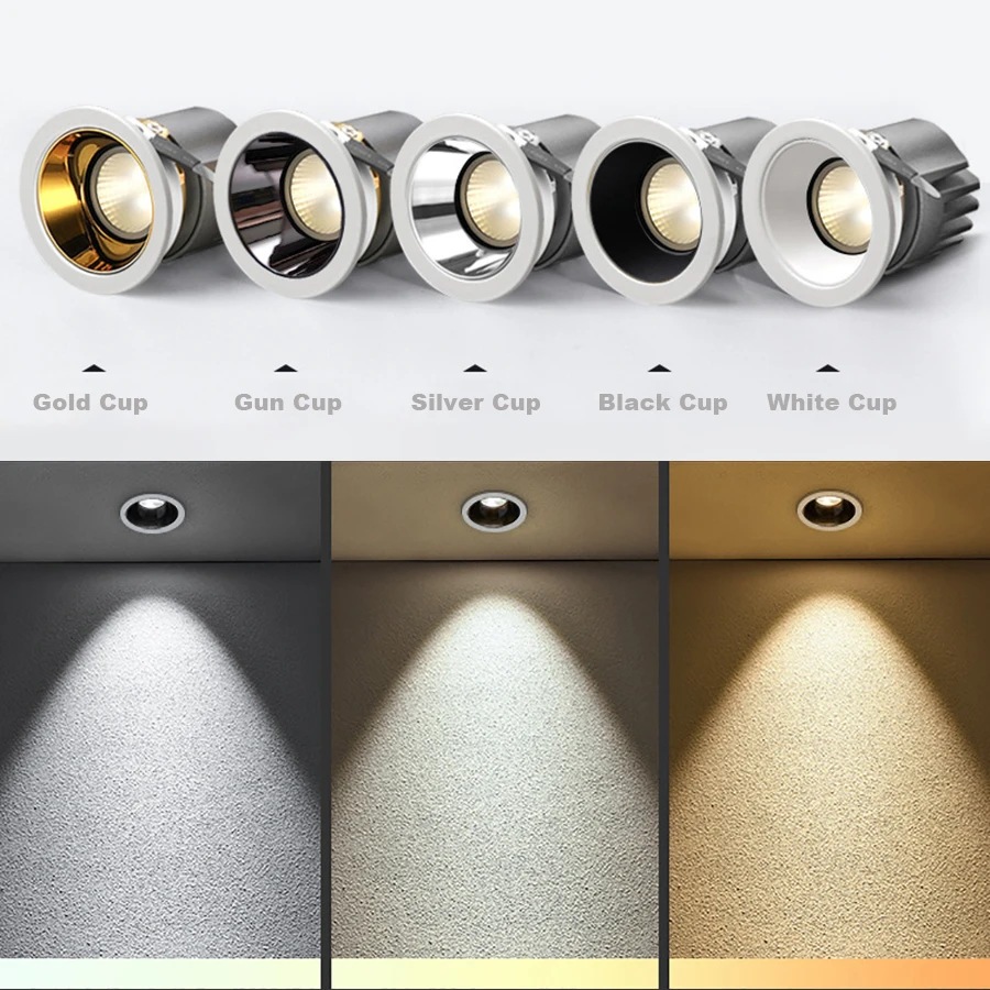 New tremd anti-glare spotlight 7w/10w/18w/30w smart dimmable downlights for hotel JYC0004