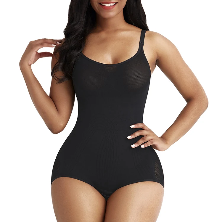 
New Design High Waist Tummy Control Adjustable Shoulder Strap Hip Elasticity Mesh Women Hip Enhancer Shapewear Body Shaper 