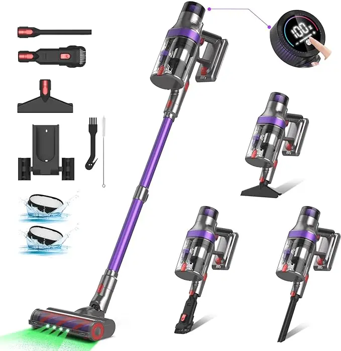 ONSEEN S702 Cordless Smart Vacuum Cleaner Stick 1 PC Retail Pet Hair OLED Touch Screen Home Carpet Car Cleaning Dry