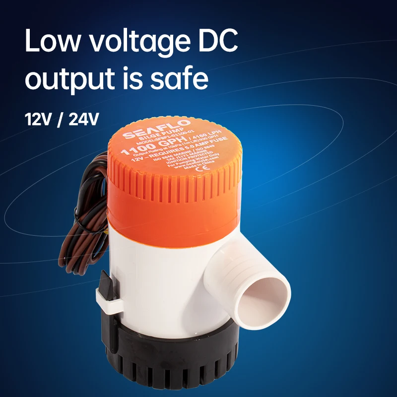 SEAFLO 1100GPH 12V Small DC Solar Submersible Water bilge Pump