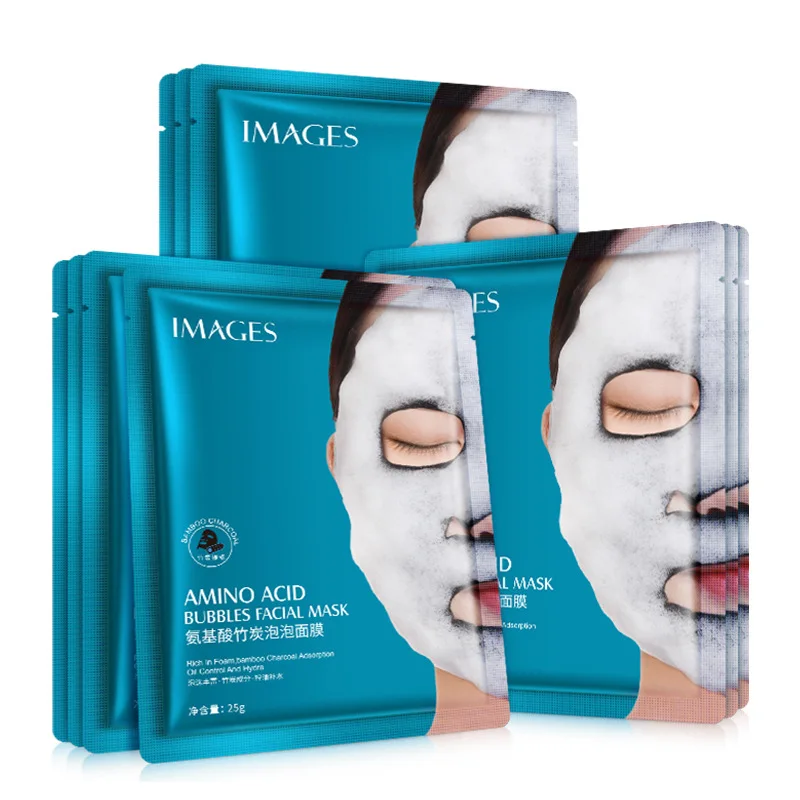 Amino acid bamboo charcoal bubble mask moisturizing  refreshing oil control moisturizing mask
