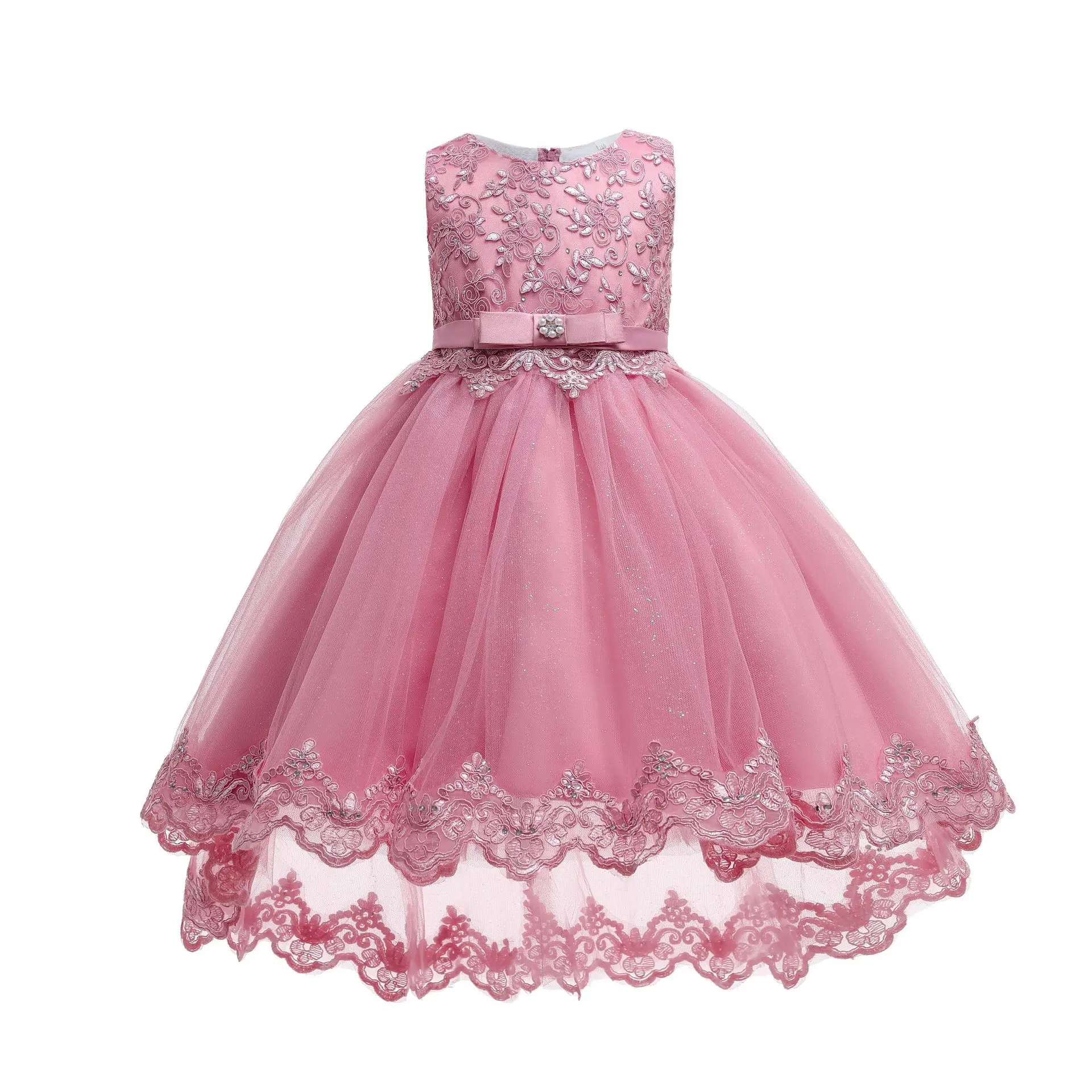 High quality luxury gown sprincess pocahontas girl wedding dress Birthday Party Wear Weeding Frocks Flower girls Dresses