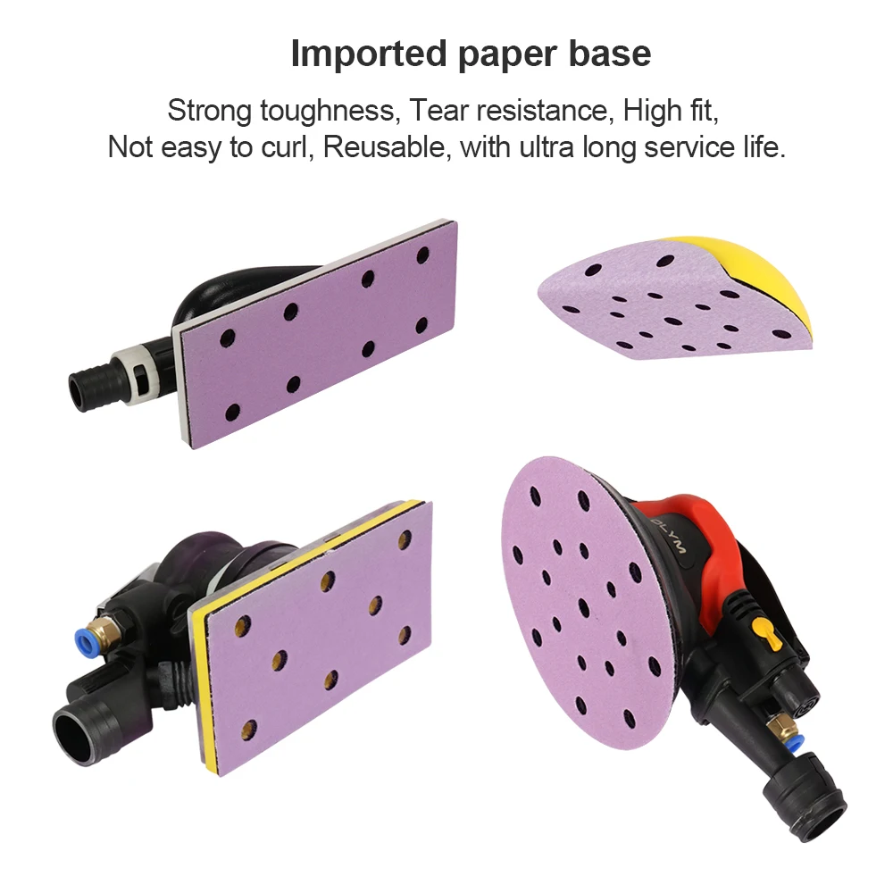 RMC 100PCS 90*175MM autobody sandpaper P80 120 320 400 sand paper orbital sandpaper for car wood dry polishing