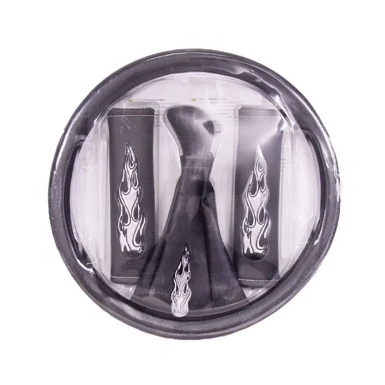 Universal type car steering wheel cover shoulder pads gear shift knob pack