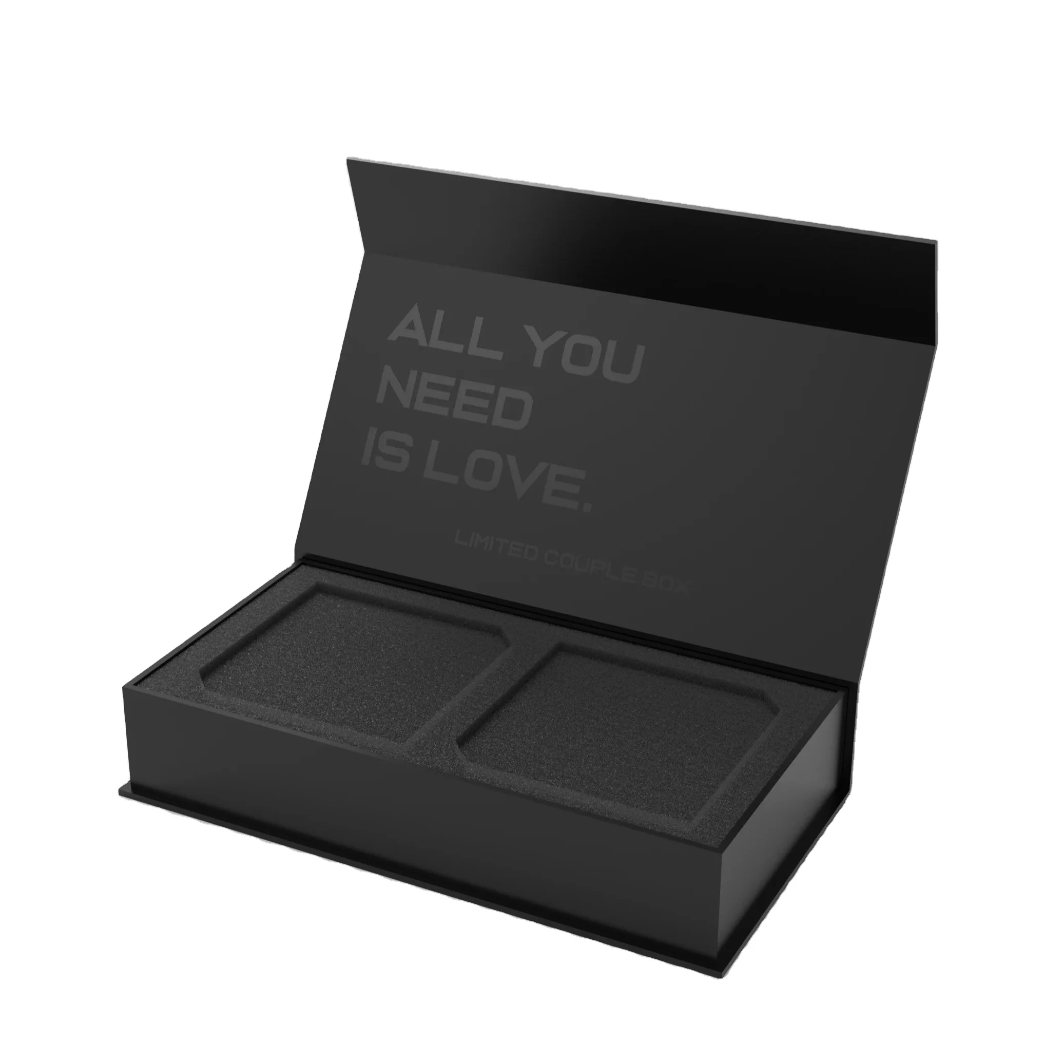 Customization Keyboard Magnetic Paper candle jar gift box packaging Closure Rigid Book Style Bag Wig Wine Box With Foam