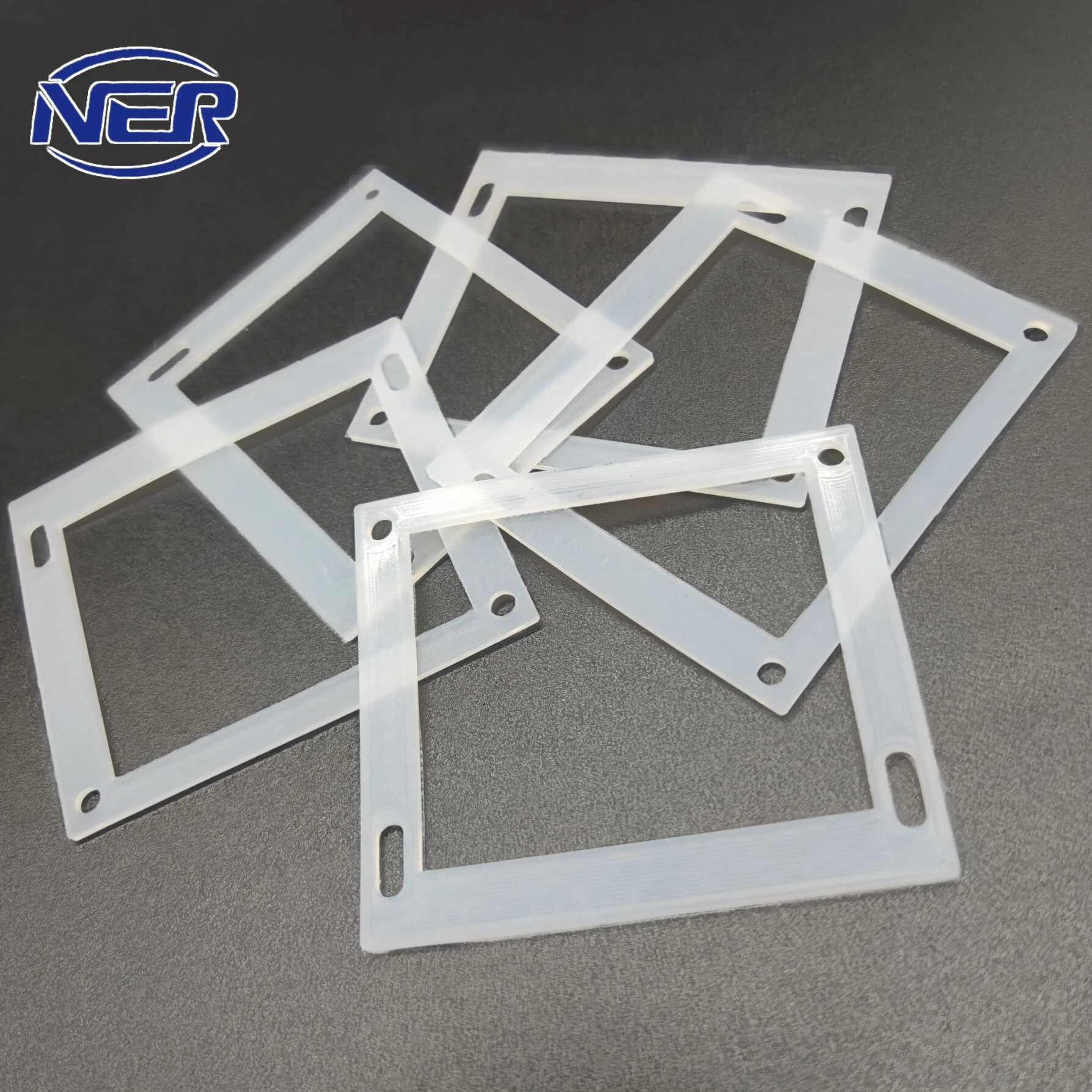 White Black Rectangular Silicone Rubber Gasket