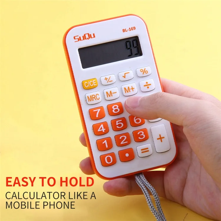 Wholesale Pocket Mini Fancy Cute Calculator Small Digital Calculator Ultra-thin Retro Cheap Calculator