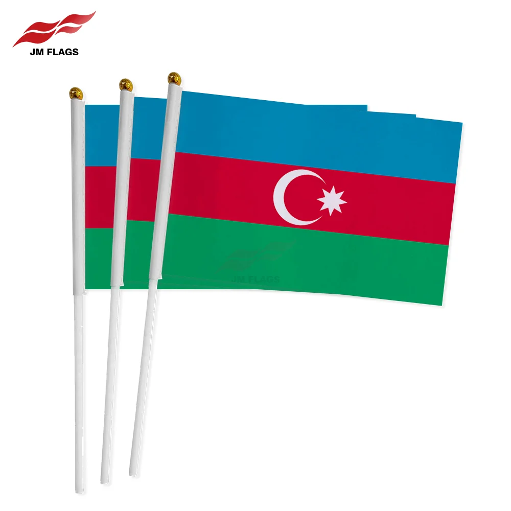 High Quality Factory World Flags 14*21cm Azerbaijan Flag Activities Polyester Flag