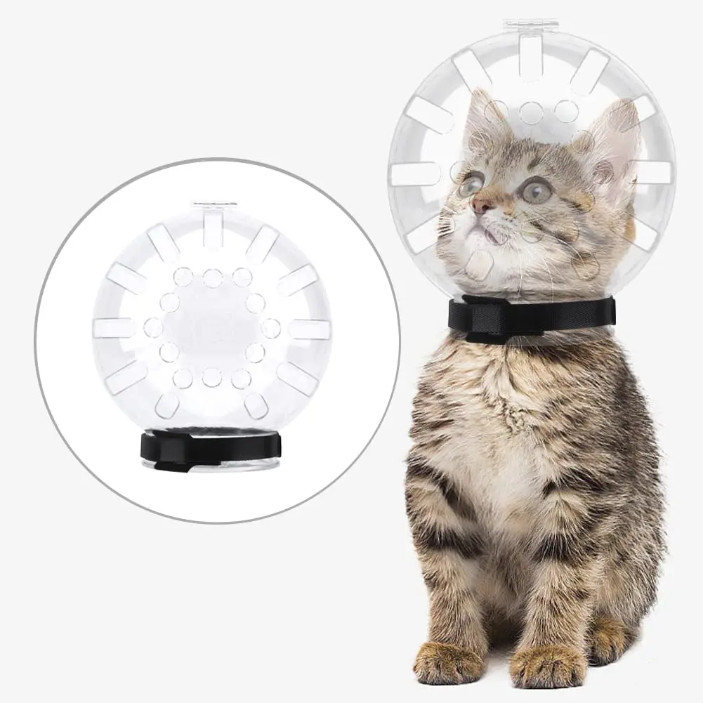 Custom Space Hood Breathable Design Cover Headgear Cat Helmet Adjustable Anti Bite Pet Collar Cone Cat Muzzle