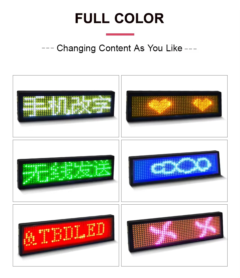 Flashing LED Name Badge APP Control LED Name Plate Price Tag Scrolling Magnetic Pin Badge Digital Programmable LED Name Badge