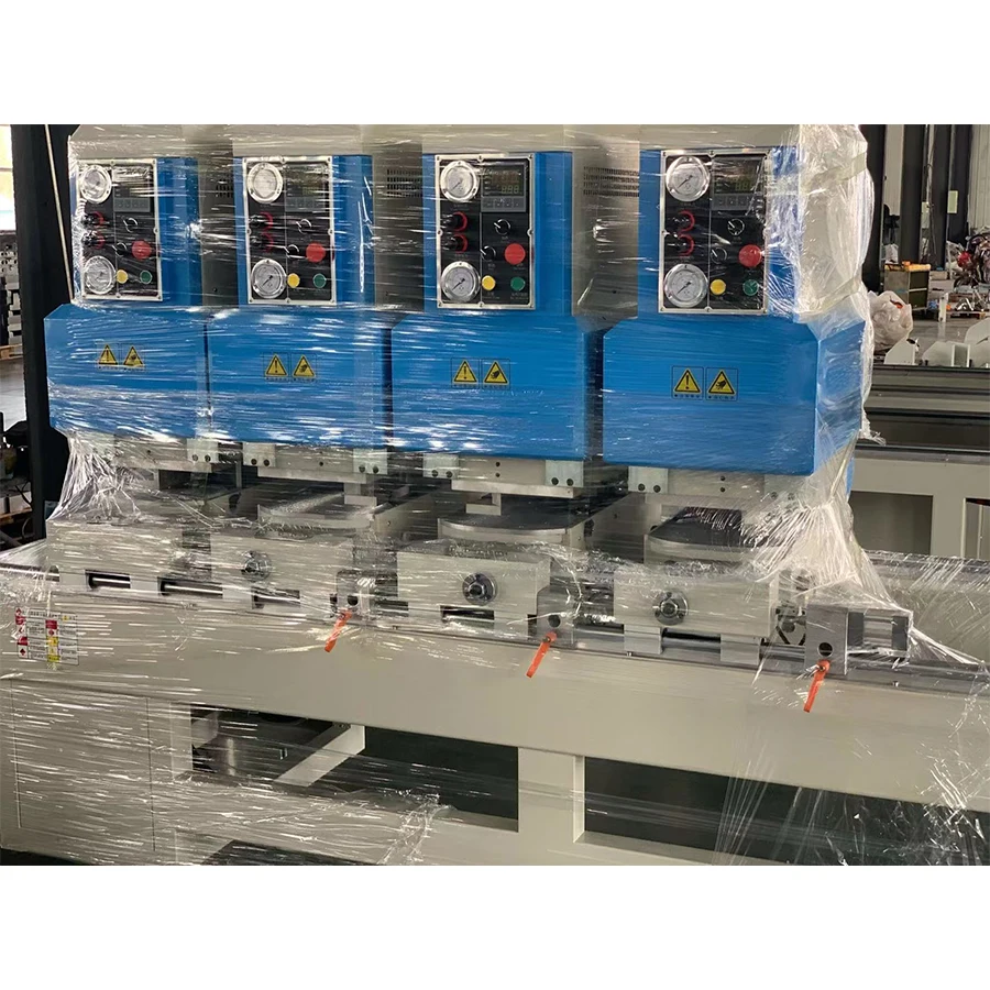 Four heads seamless upvc welder machine for plastic windows and doors making machine