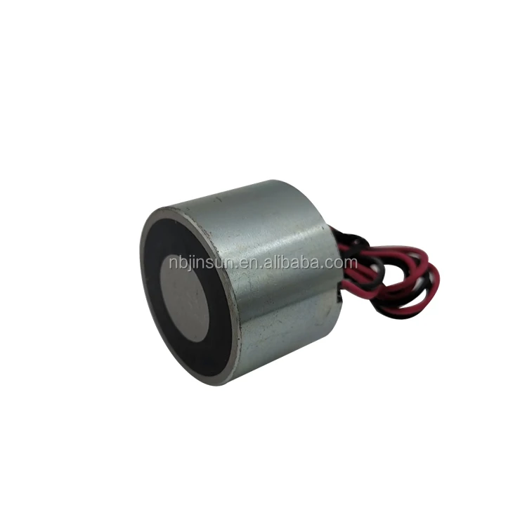 JSP-4026 12V DC Industrial Small Electrical Holding Magnet Round Solenoid Lifting Electromagnet