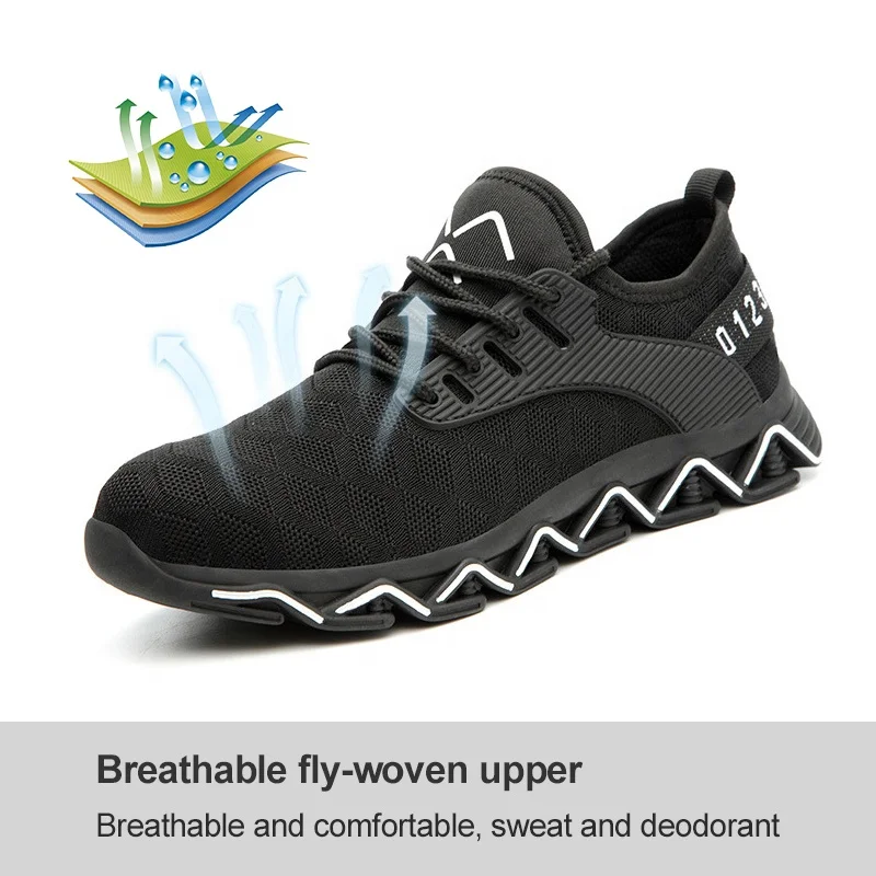 Распродажа, Всесезонная дышащая сетчатая неразрушаемая Рабочая защитная обувь со стальным носком, безопасная рабочая обувь для активного отдыха