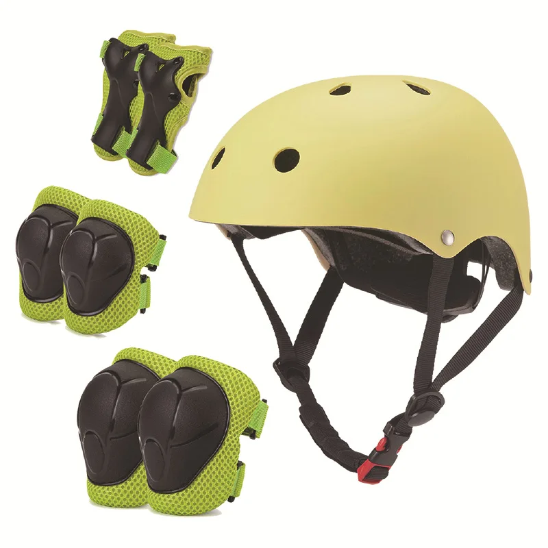 Factory price Fashionable Roller Skating Helmets 7 in 1 kids helmet and pads set
