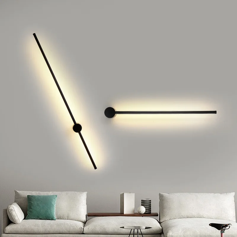 Wall Lamps Indoor Led Lighting Decor Light Modern Home Lighting Black Novelties Stick Aluminum Iron Living Room Restaurant
