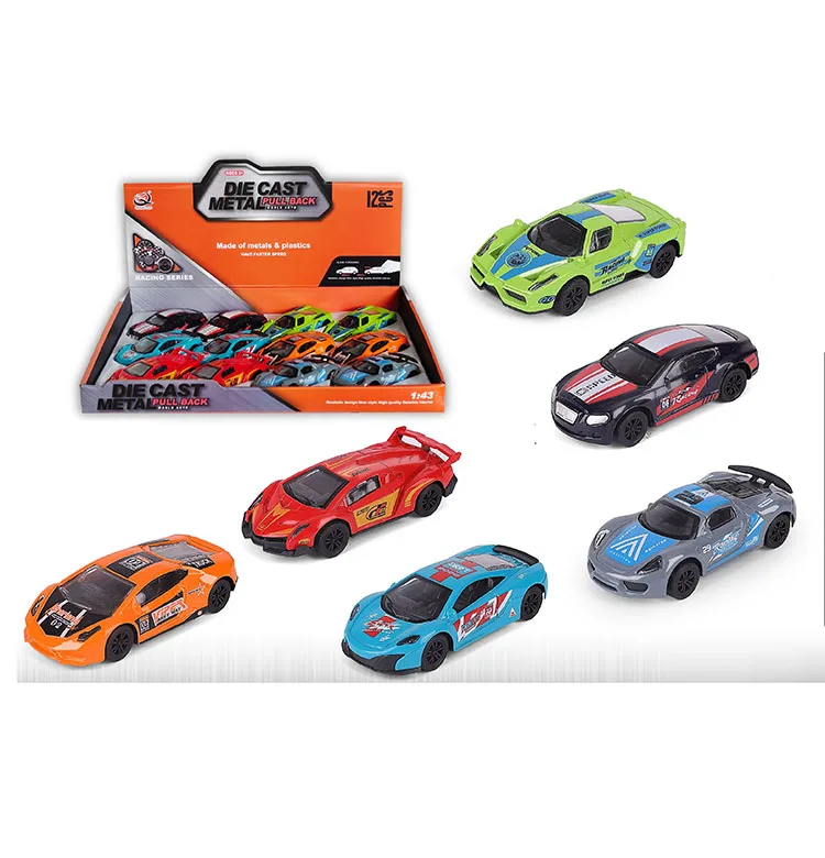 6pcs die cast toy car 1:43 scale pull back metal toy car