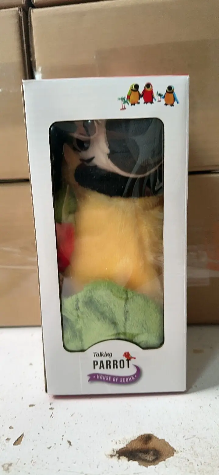 Factory Hot Selling Stuff Plush Toy Recording And Repeating Moving Talking Parrot Toy
