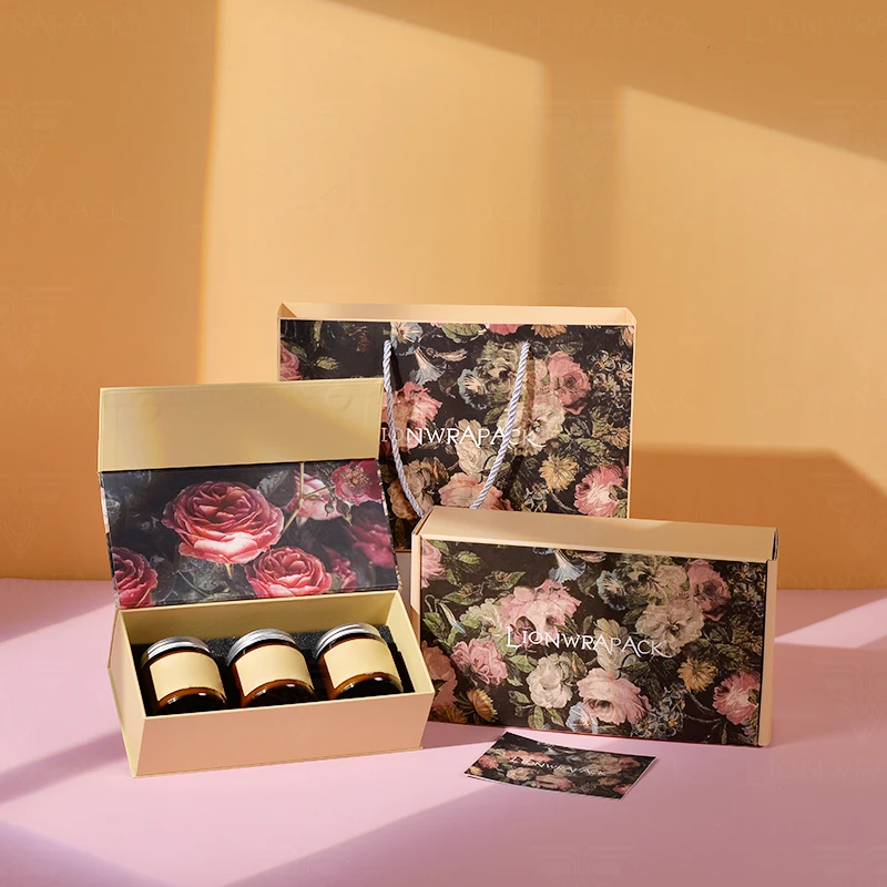 Lionwrapack Premium Custom Packaging Eco-Conscious Gift Boxes for Aromatherapy Candles Essential Oils Free Sample