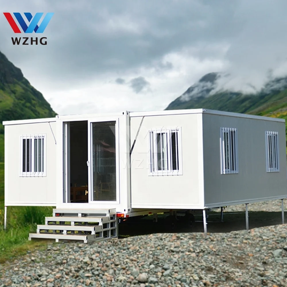 Безопасные для окружающей среды портативная кабина Доставка офисный контейнерный дом с выдвижной для гостиной