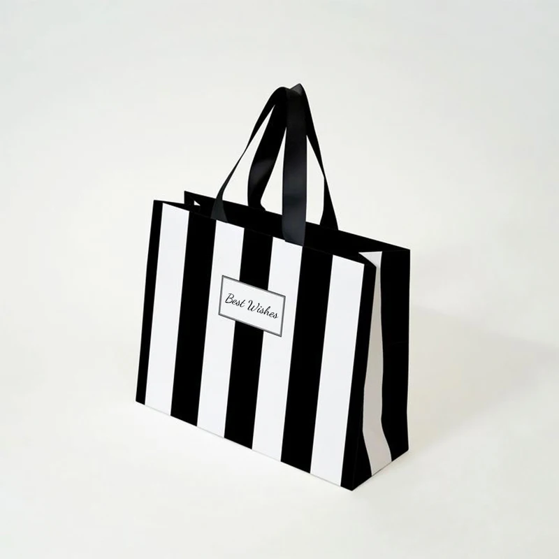 Оптовая продажа роскошная Подарочная сумка для поделок коричневая белая упаковка покупок с принтом крафт-бумажные пакеты вашим собственным логотипом