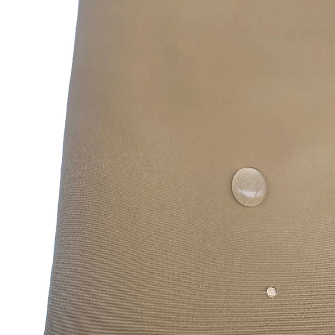 Polyester PA coated cotton velvet-like memory fabric for jackets and outdoor wear