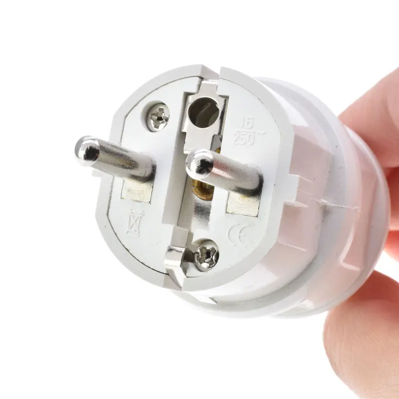 EU Socket Wiring Plug 16A 250V Schuko Type-F European Connector French German Korean Russia Assembly Receptacle Connector