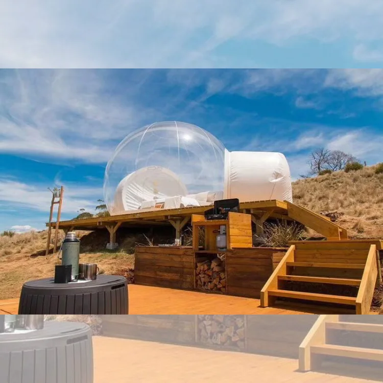 Commercial kids party hotel hemisphere tent design outdoor waterproof inflatable clear bubble house room