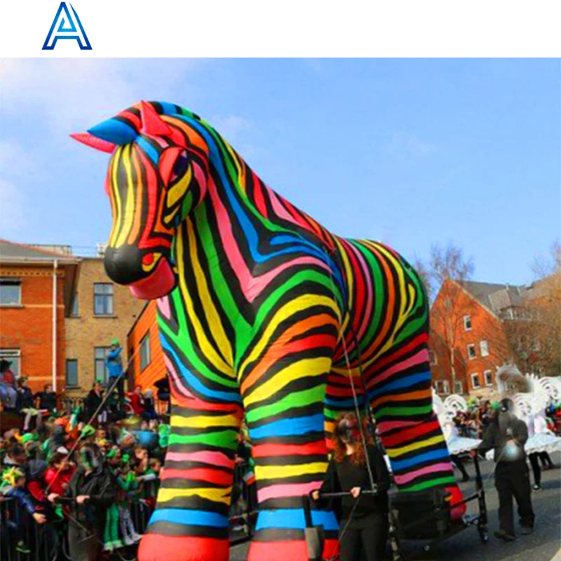 OEM customize high quality beautiful inflatable zebra model for entertainment commercial performance inflatable model