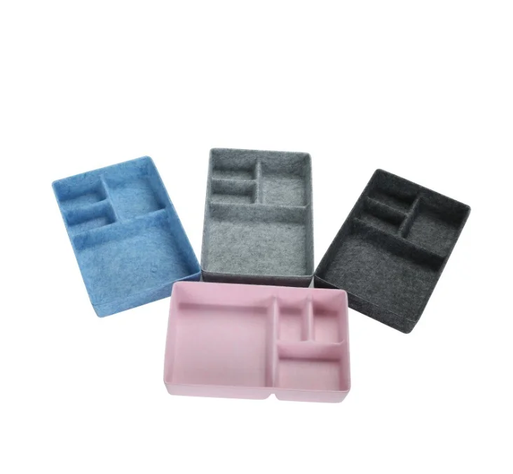 2021 Felt Drawer Office Organizers Bins Shallow Small Desk Organizer Trays Draw Dividers Storage Boxes