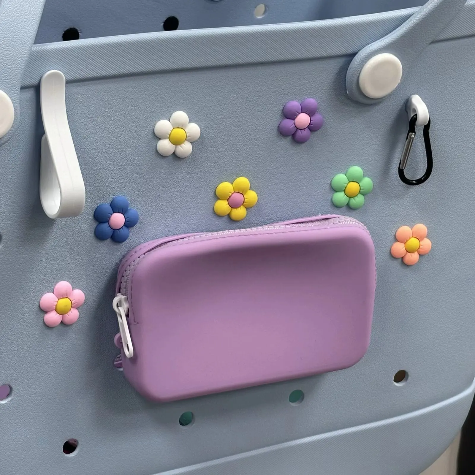 Factory Wholesale Soft Rubber Mobile Phone Case Charm Insert for EVA Bag Accessories EVA Silicone Holder