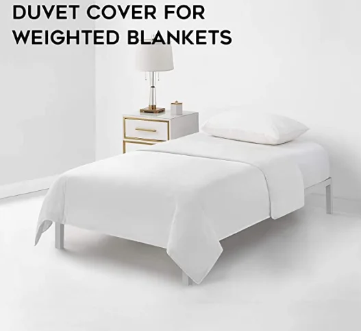 7 Layers Breathable Cotton Weighted Blanket 15LBS with Glass Beads