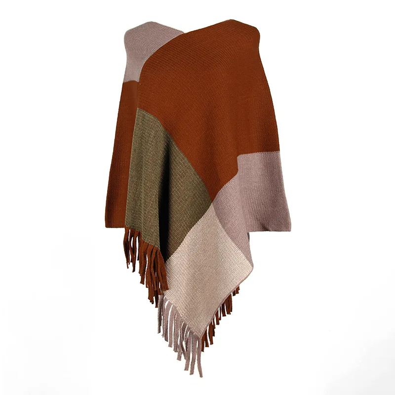 Новинка Осень-зима 2022, женское удобное и мягкое трикотажное пальто с бахромой, шали