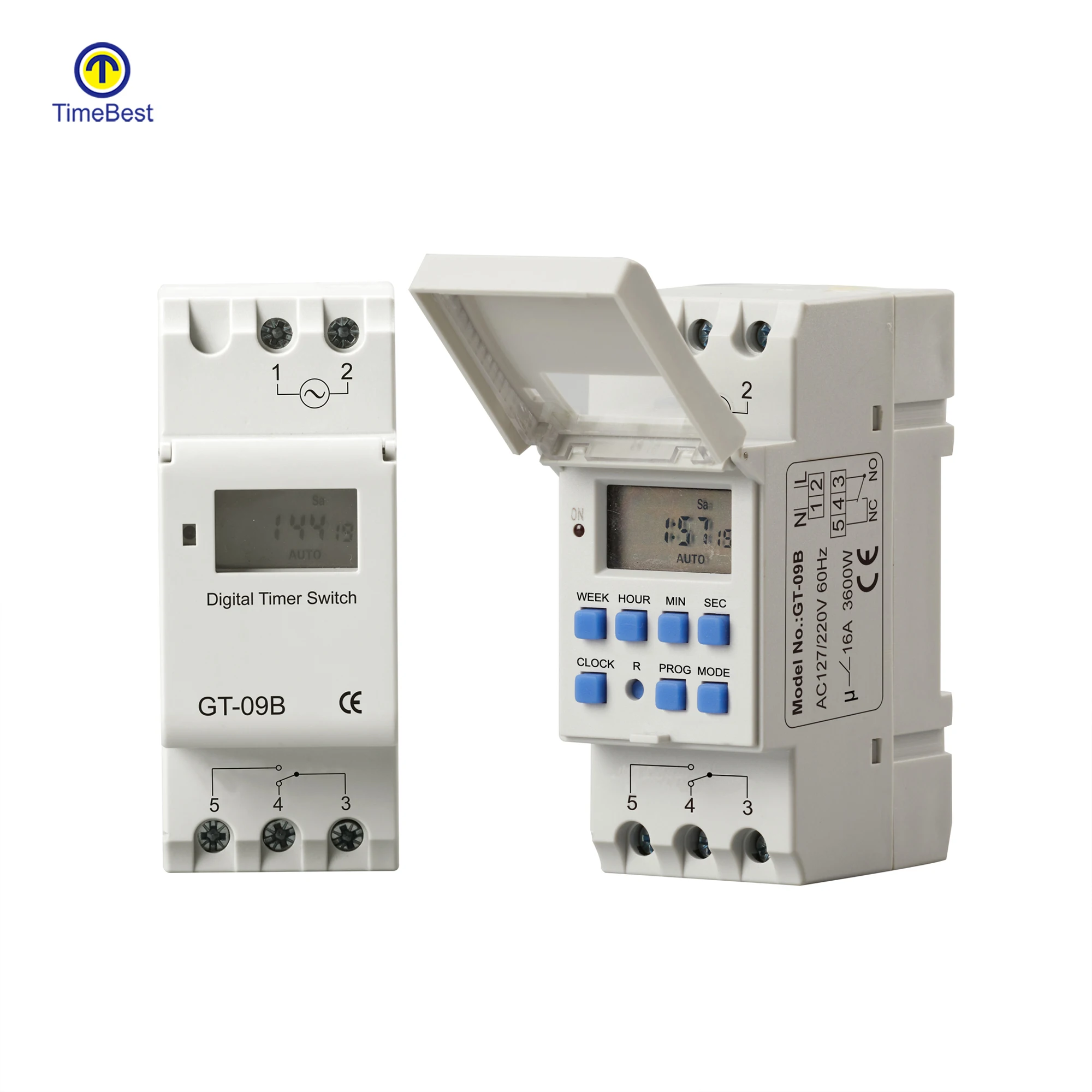 Multi Time HC18A Digital 220 Volt Din Rail Timer Switch