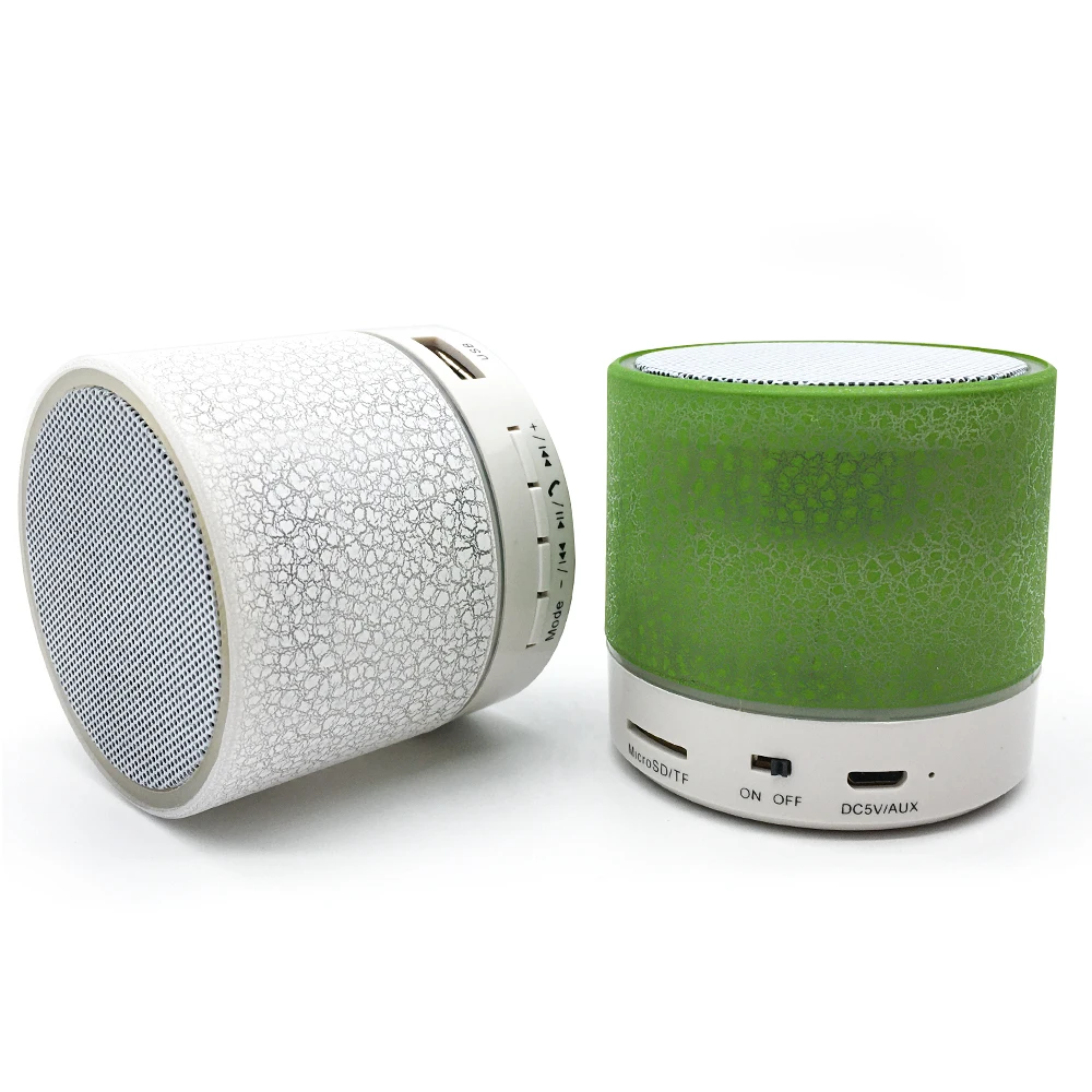 
2021 Dropshipping Amazon Hot Selling LED Mini Circuit Portable Wireless BT Speaker with FM Radio TF Mic USB Port Light Flashing 