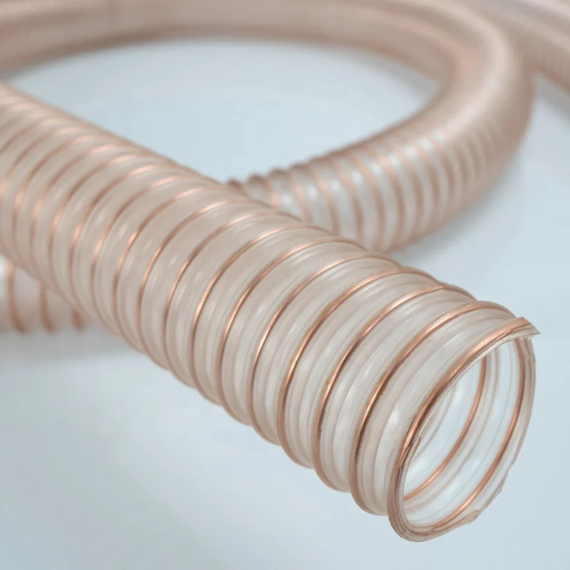 PU flexibility hose Steel Wire pipe suction  Dust Industry plastic product high hose pressurized
