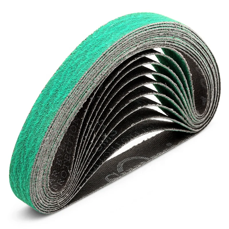 10 Pcs Sanding Paper Roll Abrasive 120 Grit 13x305 Mm Zirconia Sanding Belt For Grinding