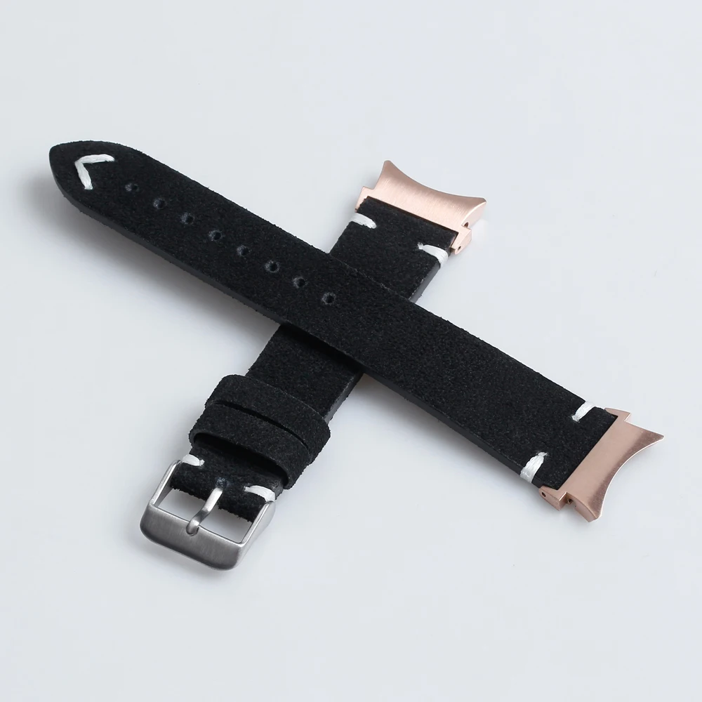 top grain suede genuine leather watch straps bracelet 20mm 22mm smart leather watch strap