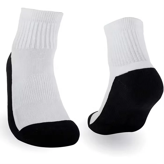 Custom Printed White Polyester Blank Socks For Printing Coolmax Sublimation Blank Socks