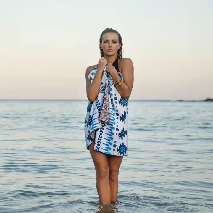 Recycled Material Sublimation Folding Flag Pool Sunflower Beach Towel