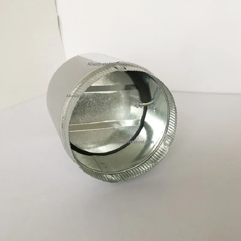 Factory Hvac Galvanised Steel Circular Automatic Round Electric Motorized Air Duct Volume Control Barrel Damper with 240v Motor