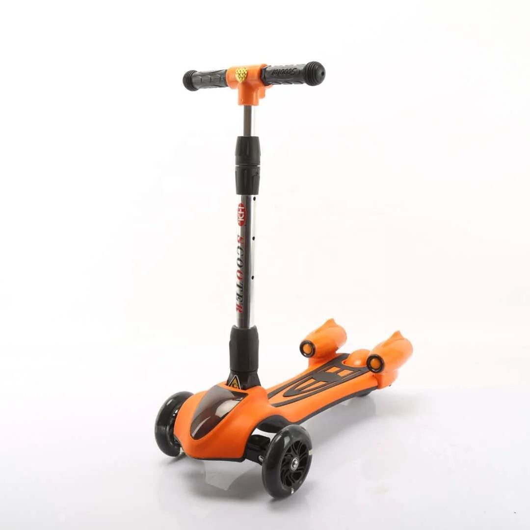 Very cheap spray lighting music Pu three wheeled scooter