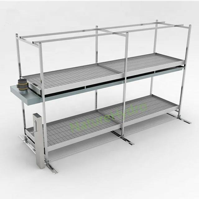 Mobile Hydroponic Rolling Benches Vertical Grow Racks for Sale